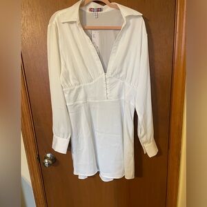 URBAN OUTFITTERS UO Phoebe Corseted Shirt Dress - size XL - NWT - $79
